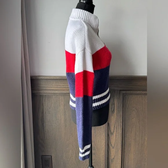 La Hearts Red, White, and Navy Cowl Sweater - Picture 5 of 7